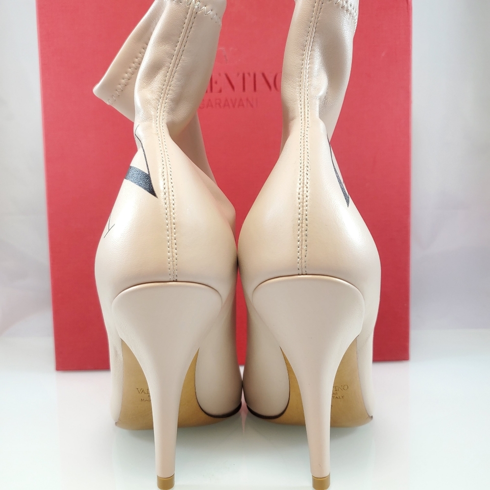 NWT$1000 Valentino Garavani VLTN Logo Eco-Leather Sock Bootie Boots - Picture 13 of 16